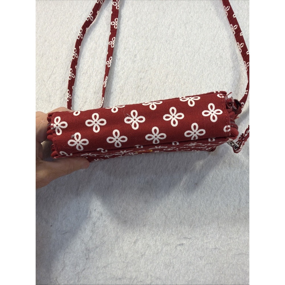 Vera Bradley Iowa State Cyclones Zip Around Wallet Crossbody Purse Red Quilted - Picture 8 of 16